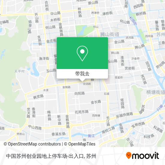 中国苏州创业园地上停车场-出入口地图