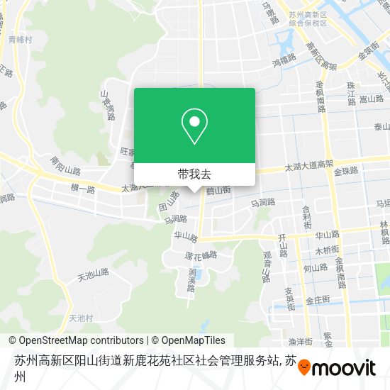 苏州高新区阳山街道新鹿花苑社区社会管理服务站地图