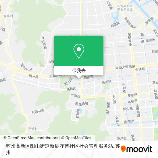 苏州高新区阳山街道新鹿花苑社区社会管理服务站地图