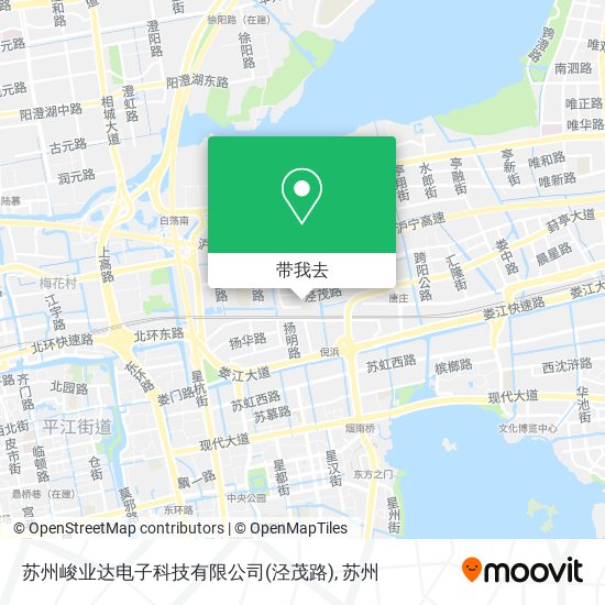 苏州峻业达电子科技有限公司(泾茂路)地图