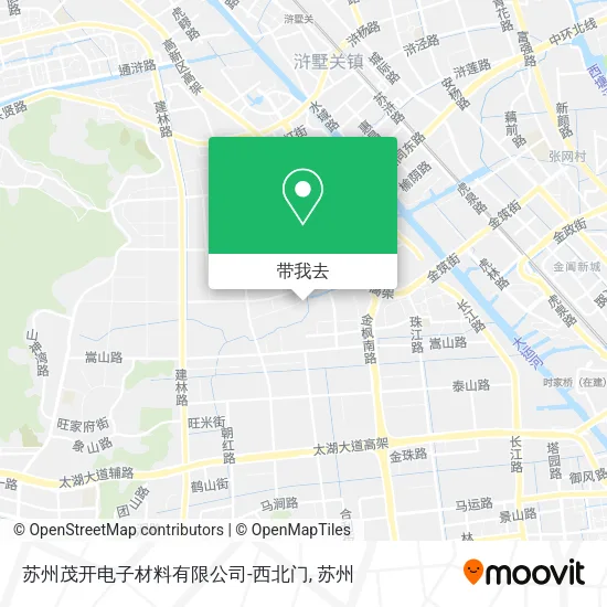 苏州茂开电子材料有限公司-西北门地图