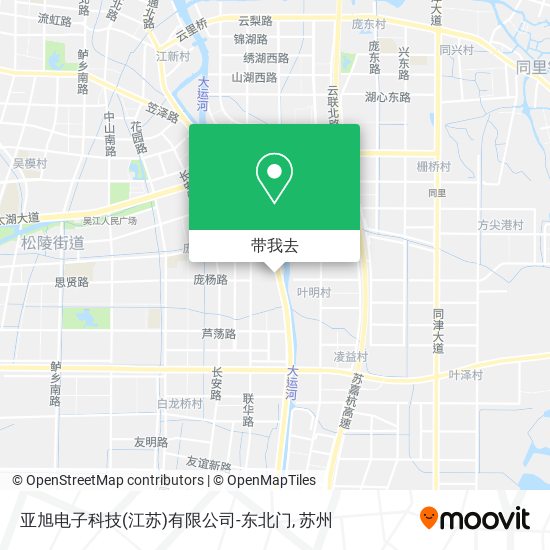亚旭电子科技(江苏)有限公司-东北门地图