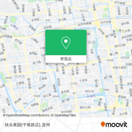 快乐果园(干将路店)地图