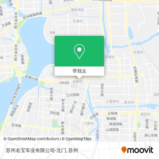苏州名宝车业有限公司-北门地图