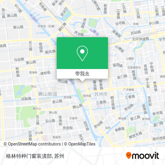 格林特种门窗装潢部地图