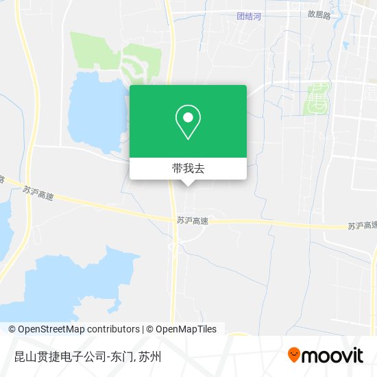 昆山贯捷电子公司-东门地图