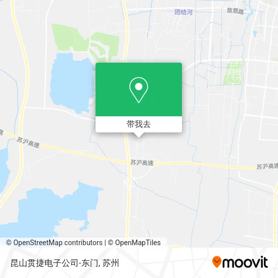 昆山贯捷电子公司-东门地图