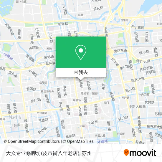 大众专业修脚坊(皮市街八年老店)地图