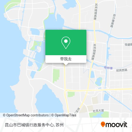 昆山市巴城镇行政服务中心地图