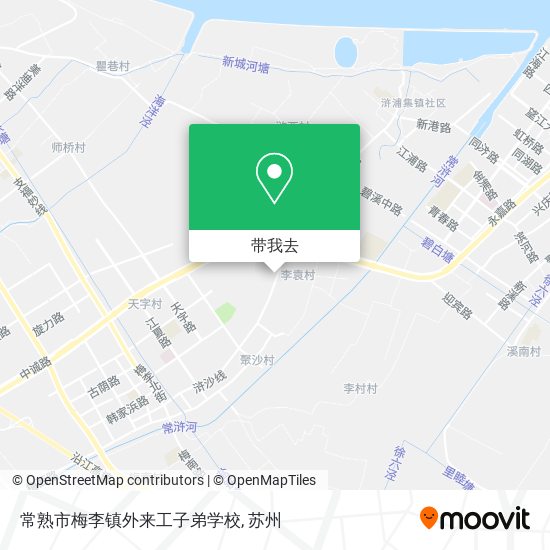 常熟市梅李镇外来工子弟学校地图