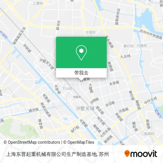 上海东普起重机械有限公司生产制造基地地图