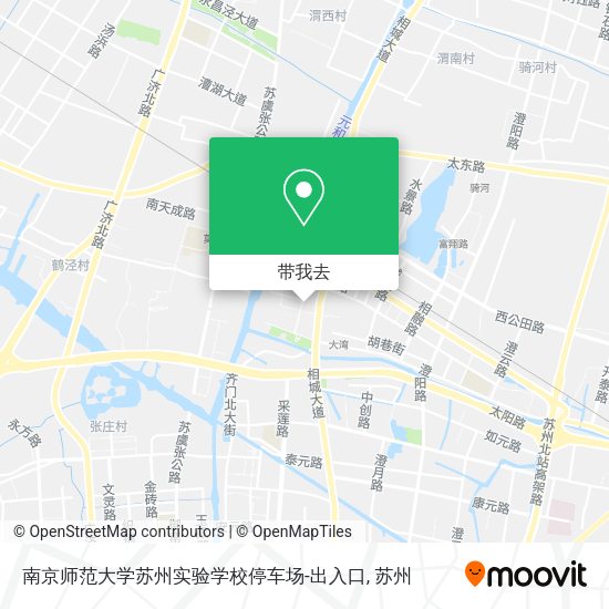 南京师范大学苏州实验学校停车场-出入口地图