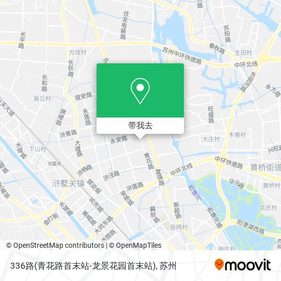 336路(青花路首末站-龙景花园首末站)地图