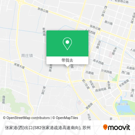 张家港(西)出口(S82张家港疏港高速南向)地图