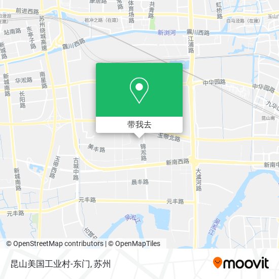 昆山美国工业村-东门地图