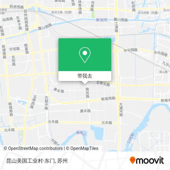 昆山美国工业村-东门地图