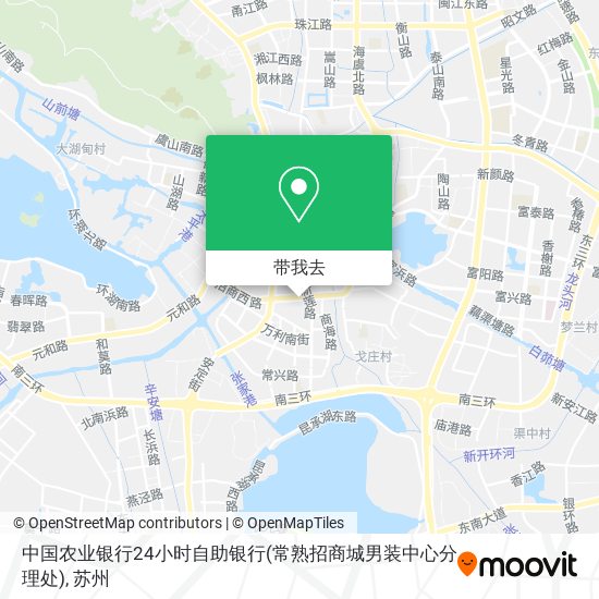 中国农业银行24小时自助银行(常熟招商城男装中心分理处)地图