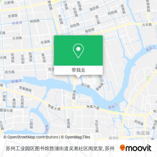 苏州工业园区图书馆胜浦街道吴淞社区阅览室地图