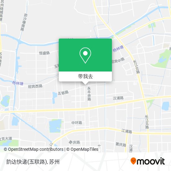 韵达快递(五联路)地图