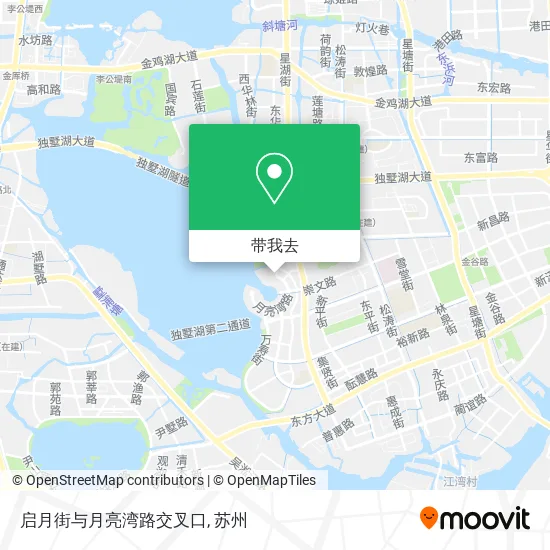 启月街与月亮湾路交叉口地图
