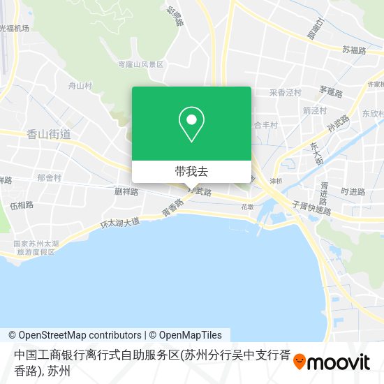 中国工商银行离行式自助服务区(苏州分行吴中支行胥香路)地图