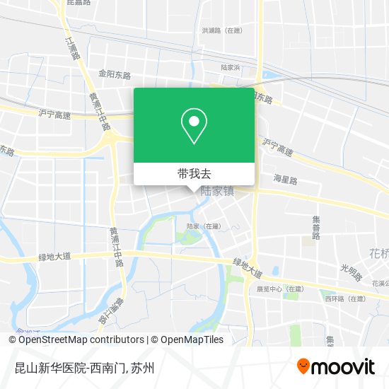 昆山新华医院-西南门地图