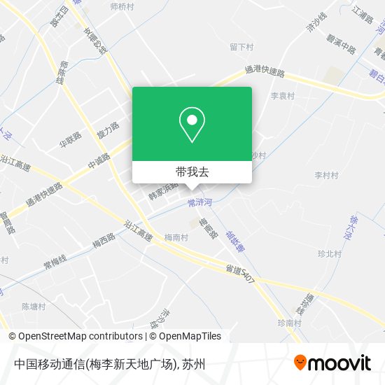 中国移动通信(梅李新天地广场)地图