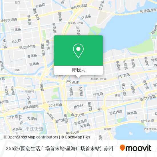 256路(圆创生活广场首末站-星海广场首末站)地图