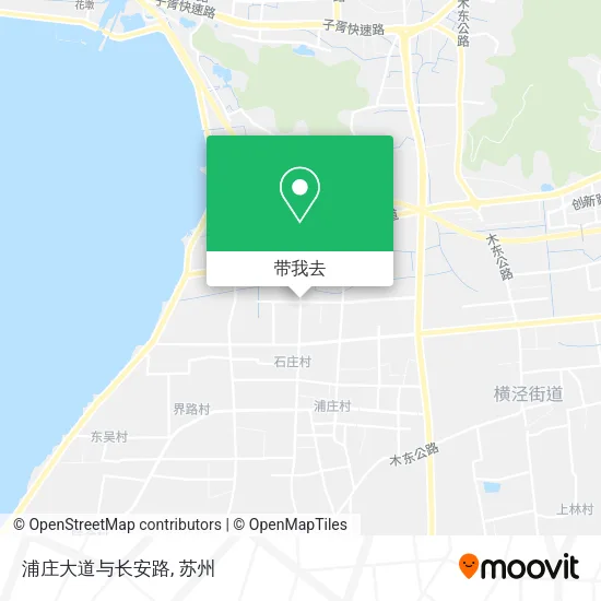 浦庄大道与长安路地图
