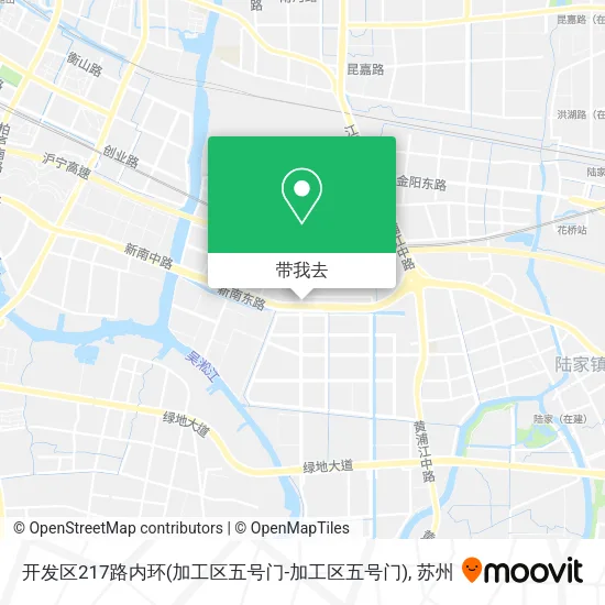 开发区217路内环(加工区五号门-加工区五号门)地图