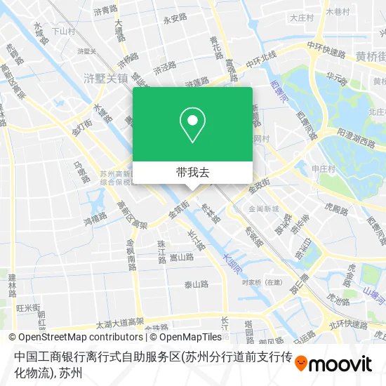 中国工商银行离行式自助服务区(苏州分行道前支行传化物流)地图