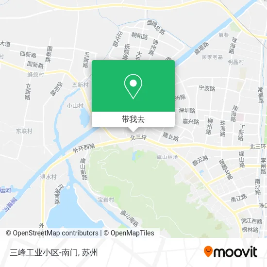 三峰工业小区-南门地图