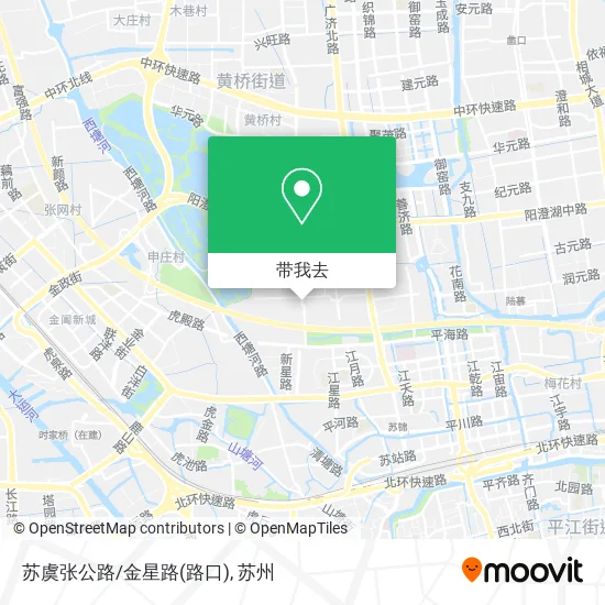 苏虞张公路/金星路(路口)地图