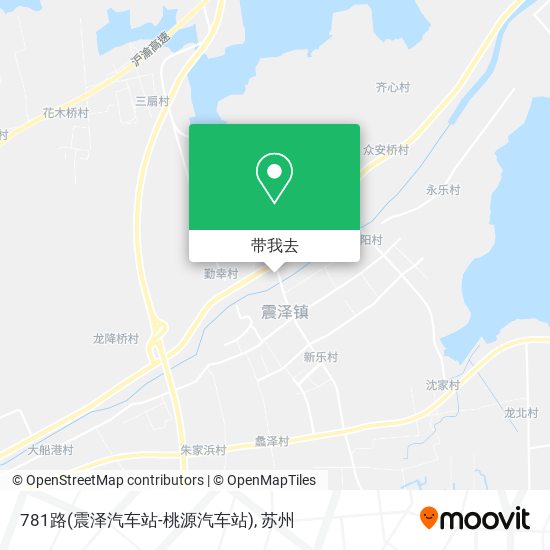 781路(震泽汽车站-桃源汽车站)地图