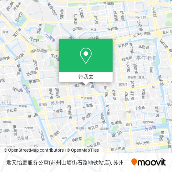 君又怡庭服务公寓(苏州山塘街石路地铁站店)地图