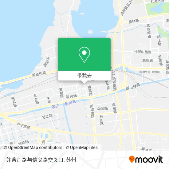 并蒂莲路与信义路交叉口地图