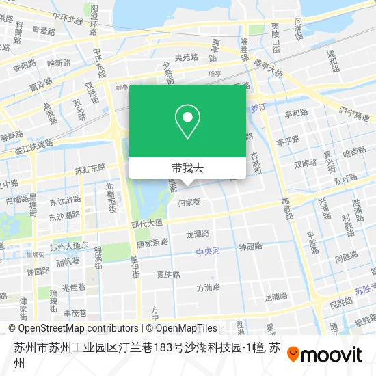 苏州市苏州工业园区汀兰巷183号沙湖科技园-1幢地图