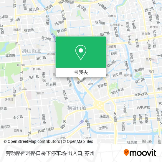 劳动路西环路口桥下停车场-出入口地图