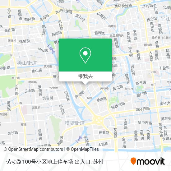 劳动路100号小区地上停车场-出入口地图