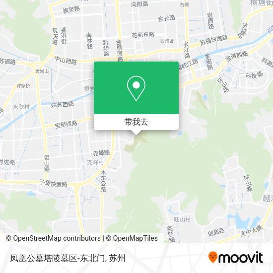 凤凰公墓塔陵墓区-东北门地图