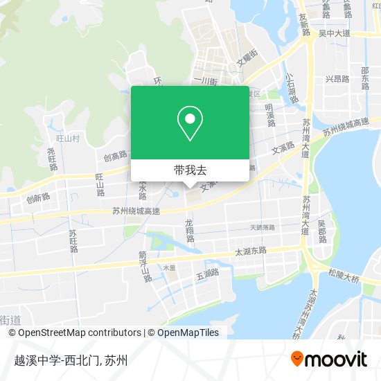 越溪中学-西北门地图