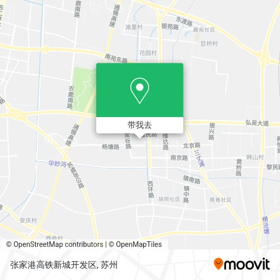 张家港高铁新城开发区地图