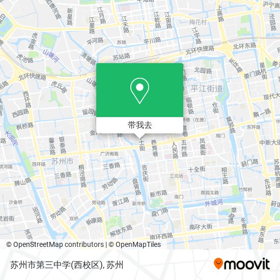 苏州市第三中学(西校区)地图