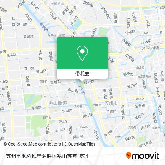 苏州市枫桥风景名胜区寒山苏苑地图