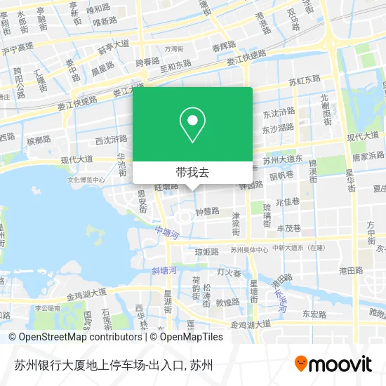 苏州银行大厦地上停车场-出入口地图