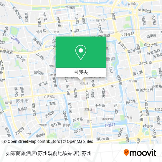 如家商旅酒店(苏州观前地铁站店)地图