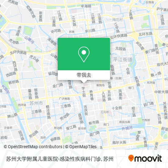 苏州大学附属儿童医院-感染性疾病科门诊地图