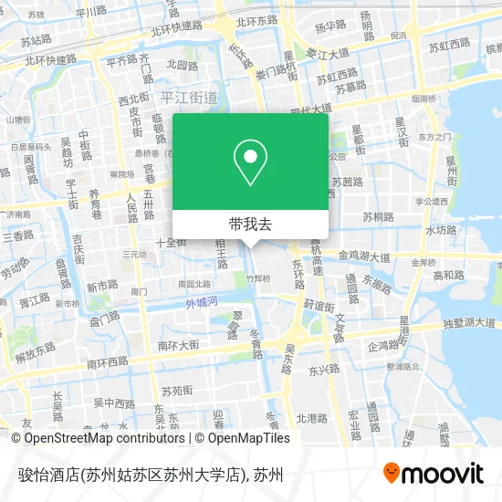 骏怡酒店(苏州姑苏区苏州大学店)地图