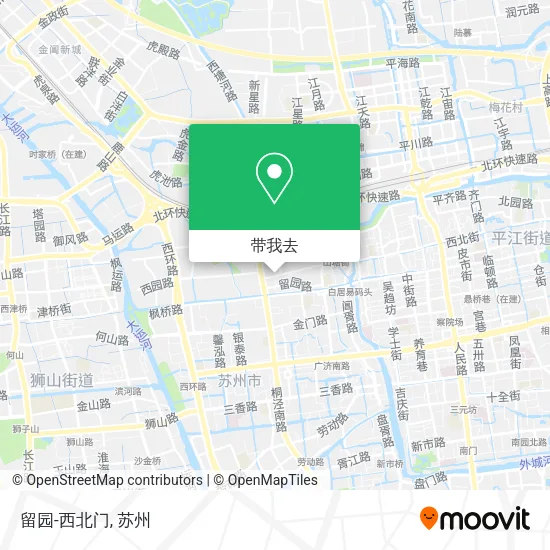 留园-西北门地图