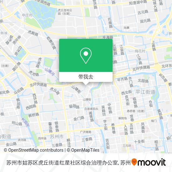 苏州市姑苏区虎丘街道红星社区综合治理办公室地图